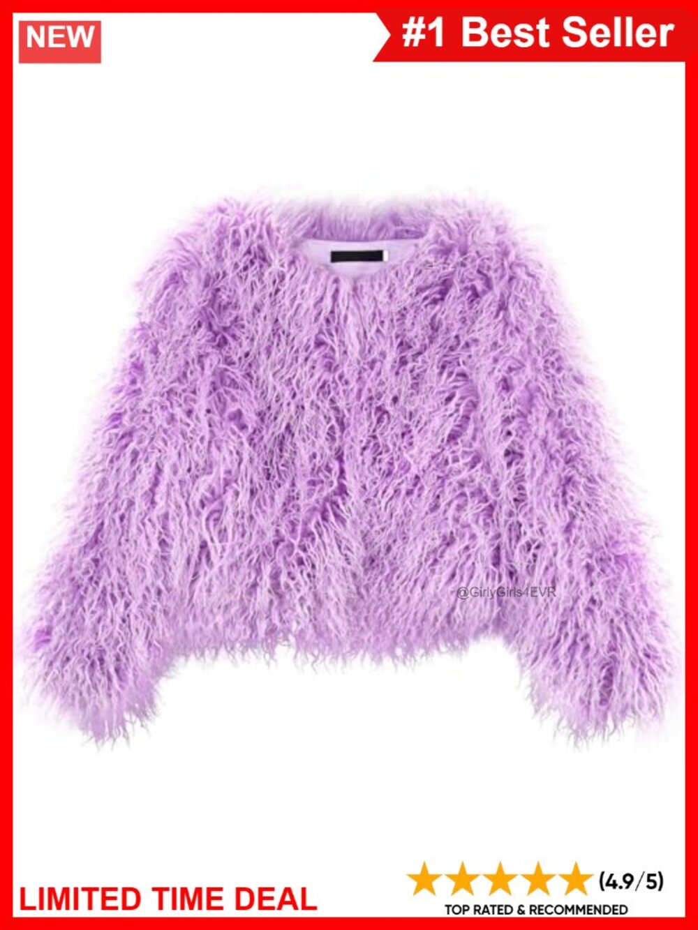 Faux Fur Shaggy Teddy Coat Long Sleeve Warm Winter Jacket
